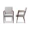 Baxton Studio Mid-Century Modern Greyish Beige Upholstered Wooden Armchair, PK2 137-7364 - alternate 4